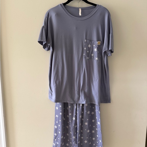 Simply Southern Dusty Blue PJ Set - Picture 1 of 2